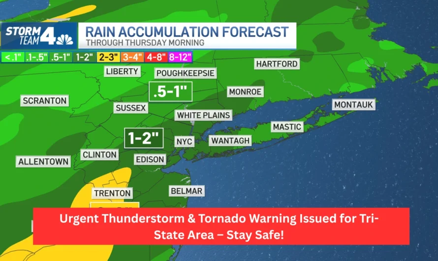 Urgent Thunderstorm & Tornado Warning Issued for Tri-State Area – Stay Safe!