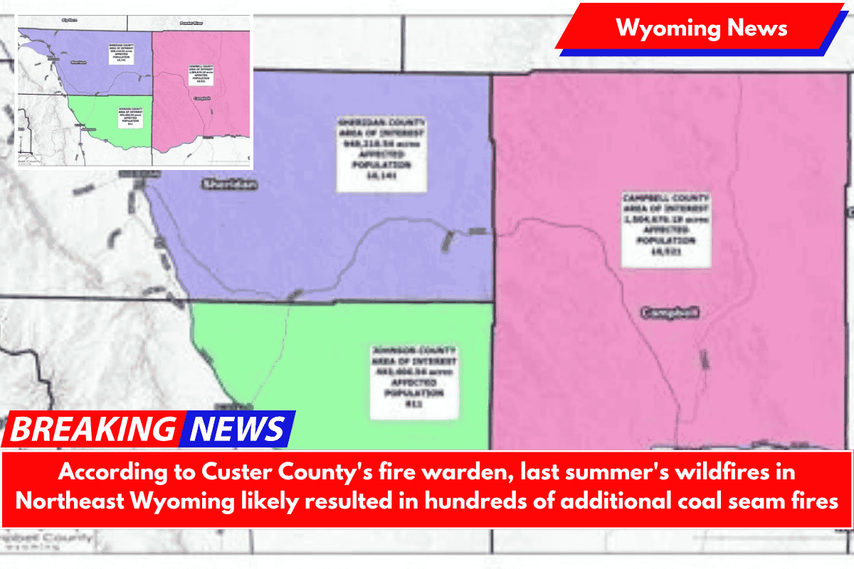 According to Custer County's fire warden, last summer's wildfires in Northeast Wyoming likely resulted in hundreds of additional coal seam fires