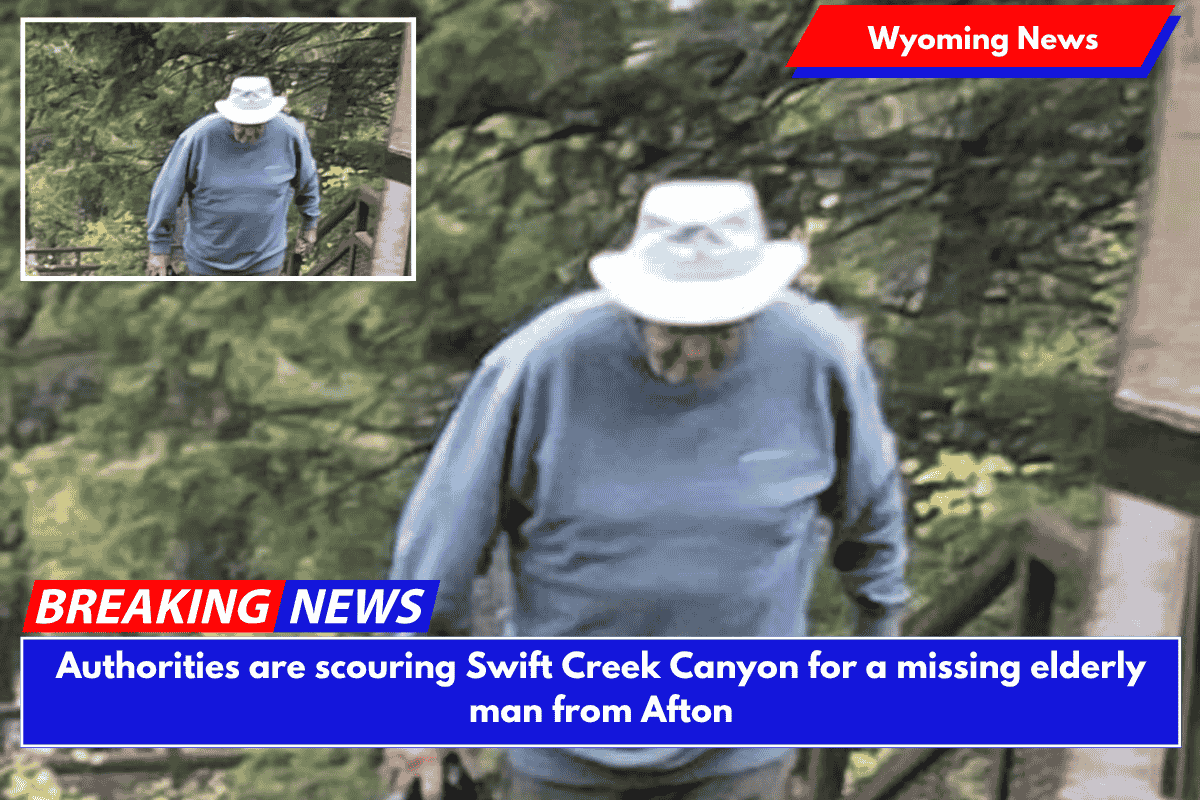 Authorities are scouring Swift Creek Canyon for a missing elderly man from Afton