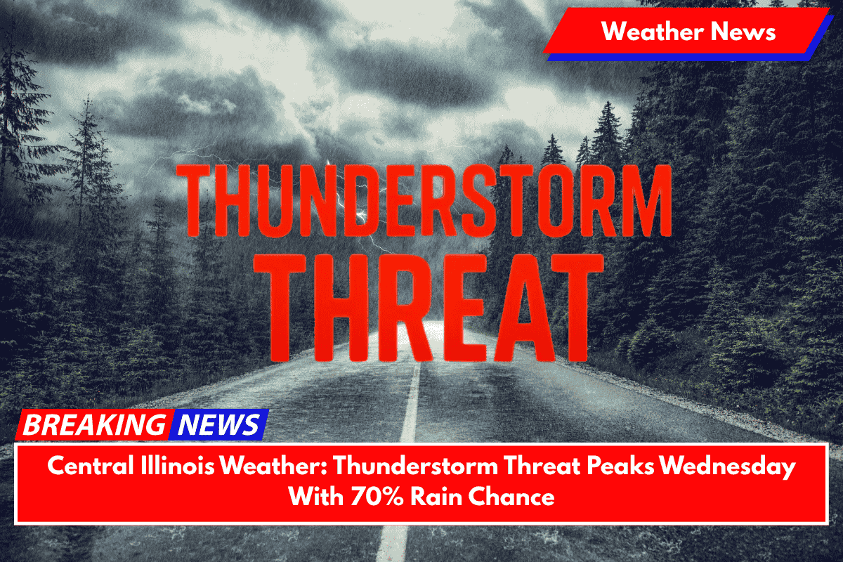 Central Illinois Weather: Thunderstorm Threat Peaks Wednesday With 70% Rain Chance