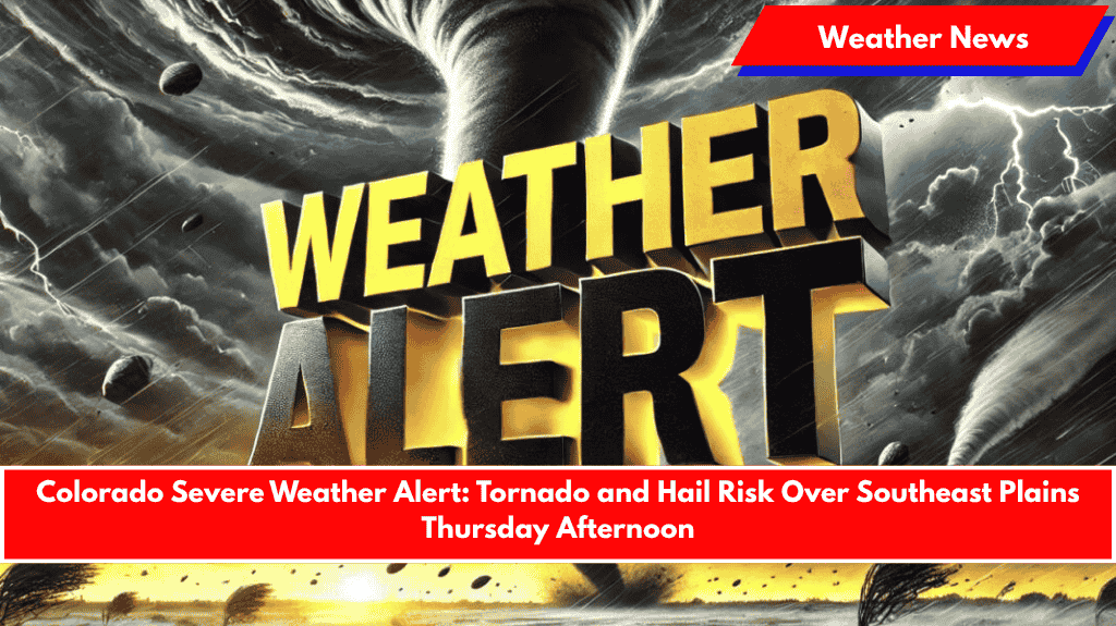 Colorado Severe Weather Alert: Tornado and Hail Risk Over Southeast Plains Thursday Afternoon