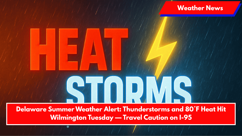 Delaware Summer Weather Alert: Thunderstorms and 80°F Heat Hit Wilmington Tuesday — Travel Caution on I-95