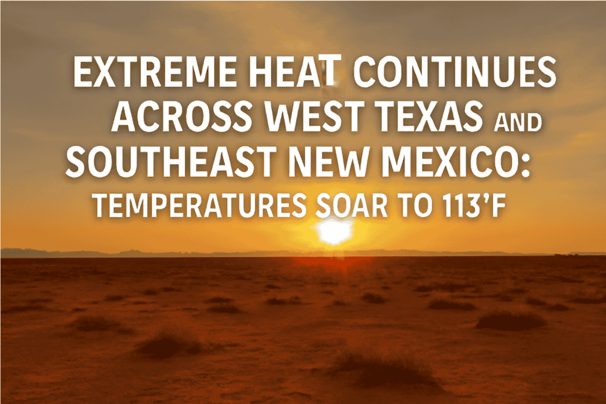 Extreme Heat Continues Across West Texas and Southeast New Mexico Temperatures Soar to 113°F (1)