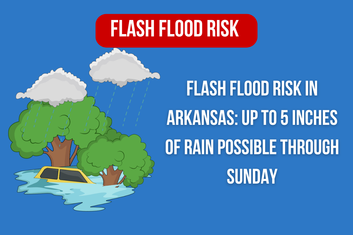 Flash Flood Risk in Arkansas Up to 5 Inches of Rain Possible Through Sunday