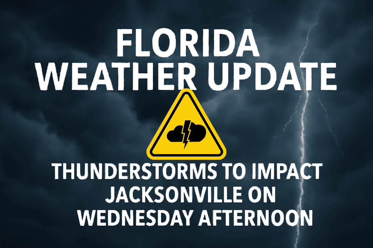 Florida Weather Update: Thunderstorms to Impact Jacksonville on Wednesday Afternoon