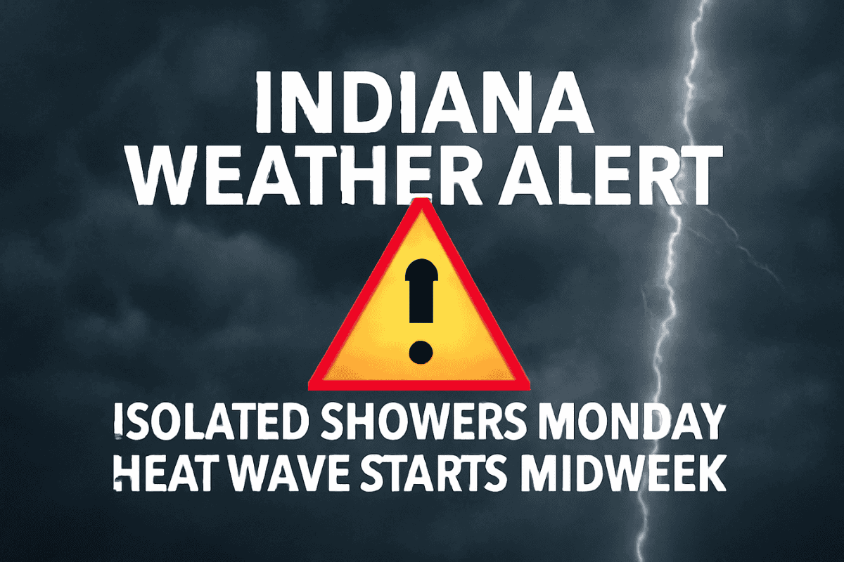 Indiana Weather Alert: Isolated Showers Monday, Heat Wave Starts Midweek