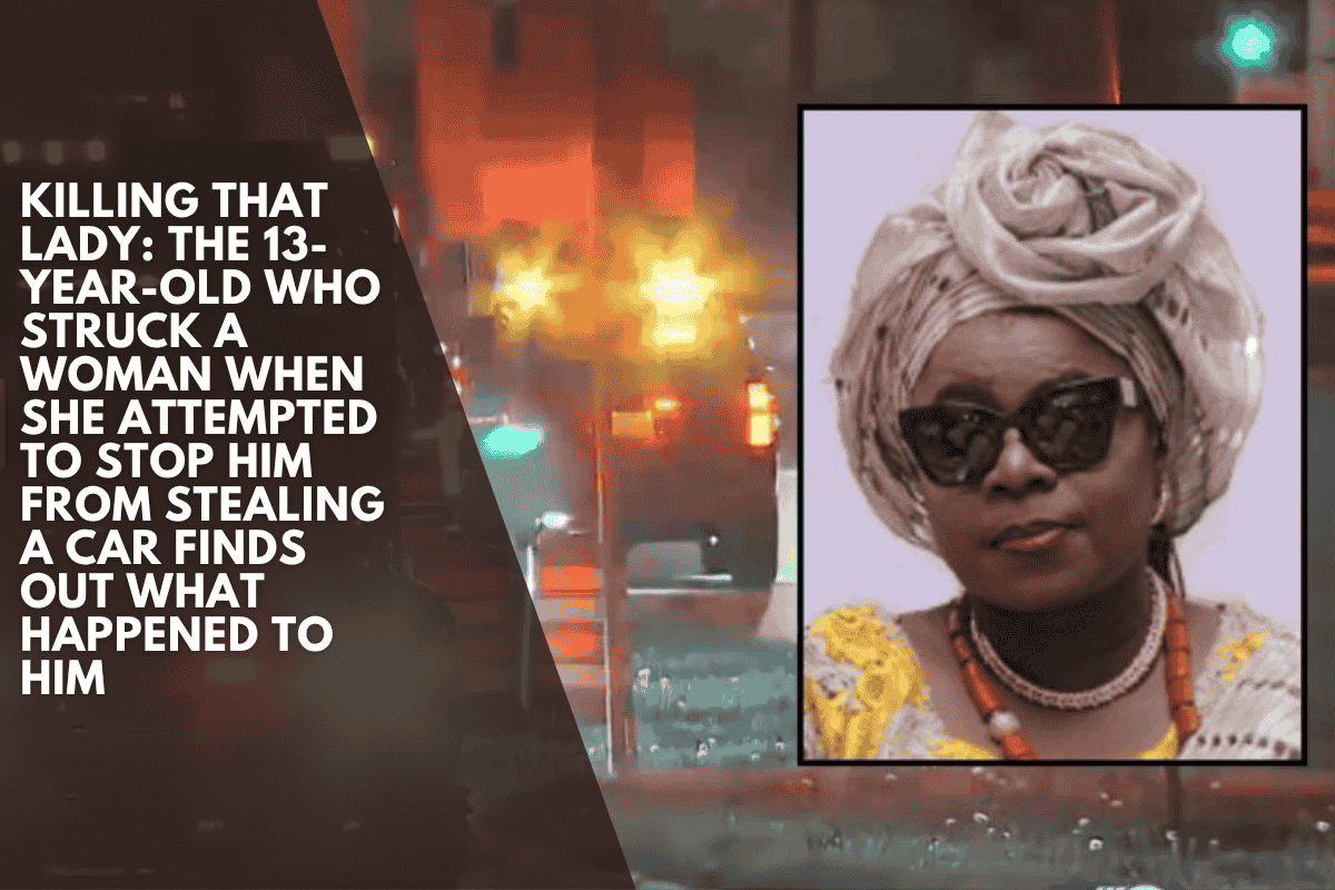 Killing that lady: The 13-year-old who struck a woman when she attempted to stop him from stealing a car finds out what happened to him