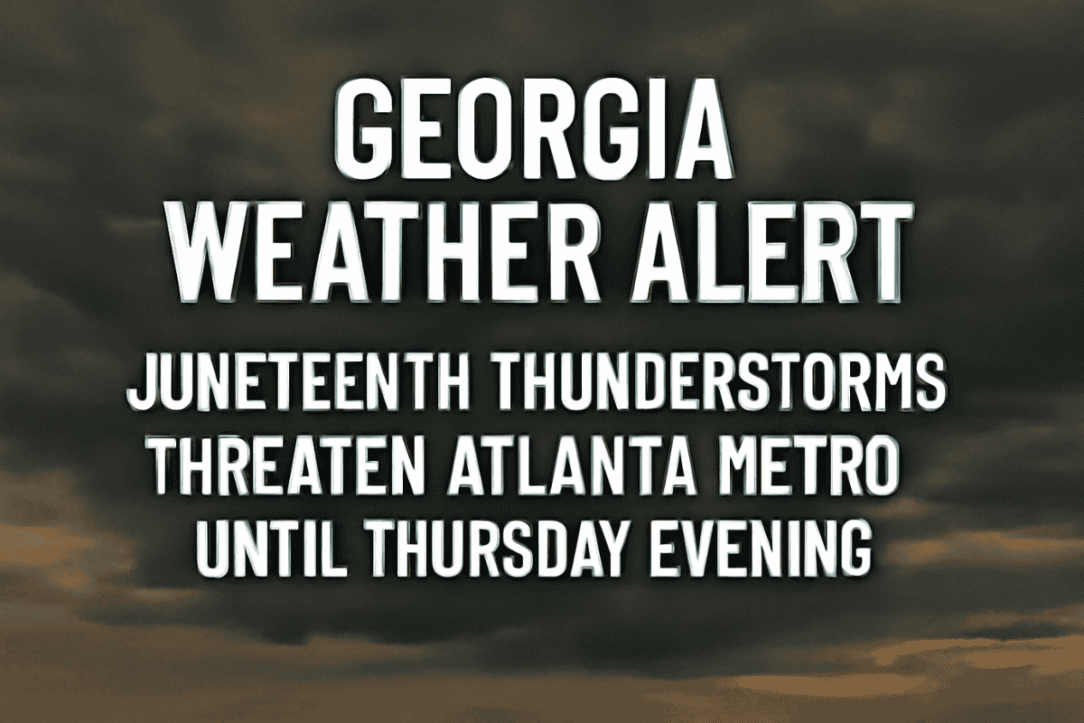 Georgia Weather Alert: Juneteenth Thunderstorms Threaten Atlanta Metro Until Thursday Evening