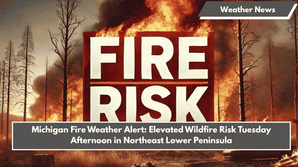 Michigan Fire Weather Alert: Elevated Wildfire Risk Tuesday Afternoon in Northeast Lower Peninsula