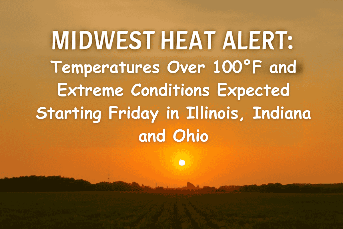 Midwest Heat Alert Temperatures Over 100°F and Extreme Conditions Expected Starting Friday in Illinois, Indiana and Ohio