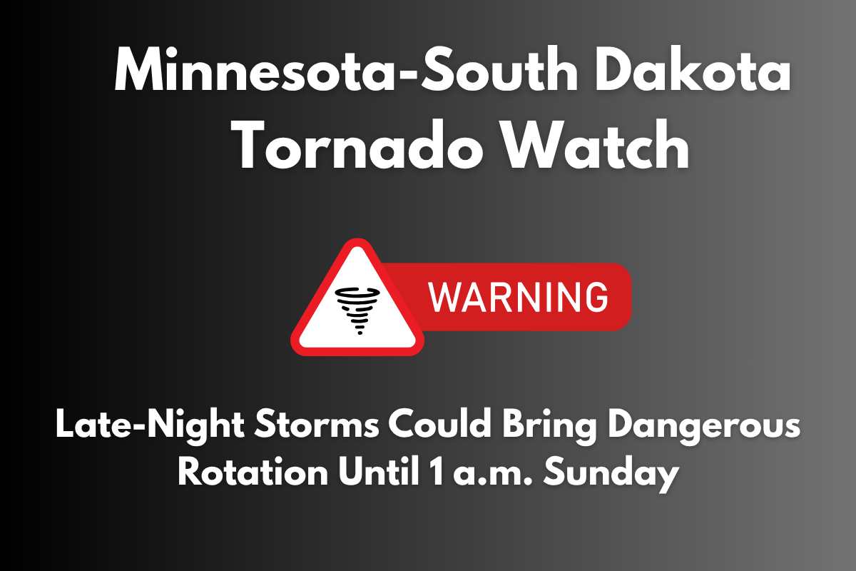 Minnesota-South Dakota Tornado Watch: Late-Night Storms Could Bring Dangerous Rotation Until 1 a.m. Sunday