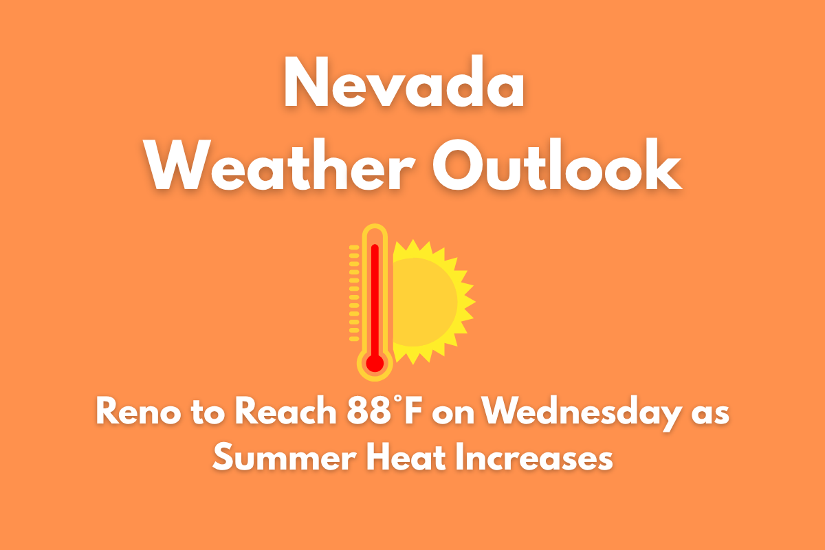 Nevada Weather Outlook Reno to Reach 88°F on Wednesday as Summer Heat Increases