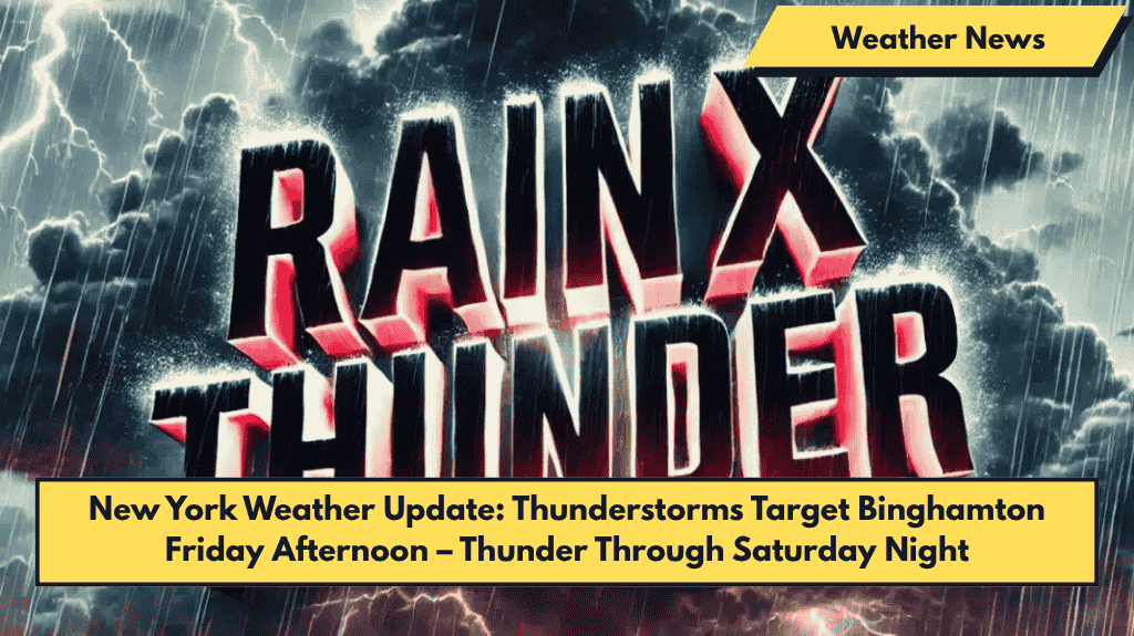 New York Weather Update: Thunderstorms Target Binghamton Friday Afternoon – Thunder Through Saturday Night