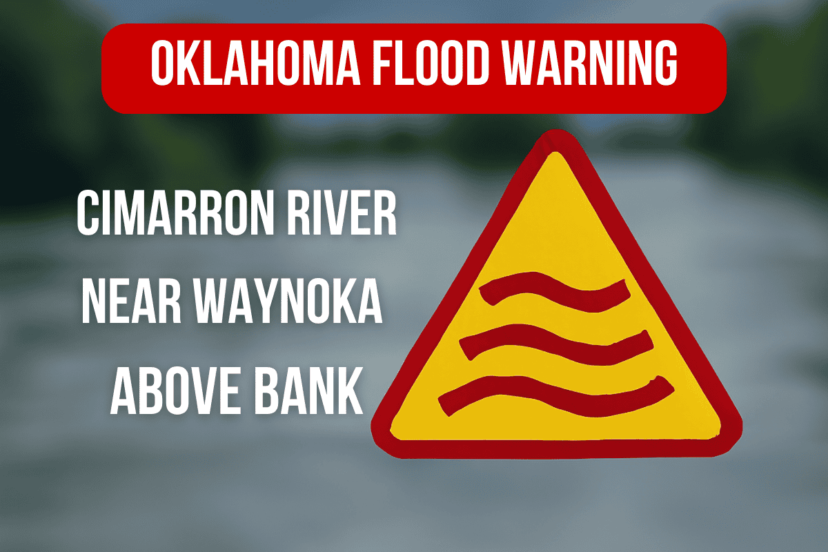 Oklahoma Flood Warning Cimarron River Near Waynoka Above Bank