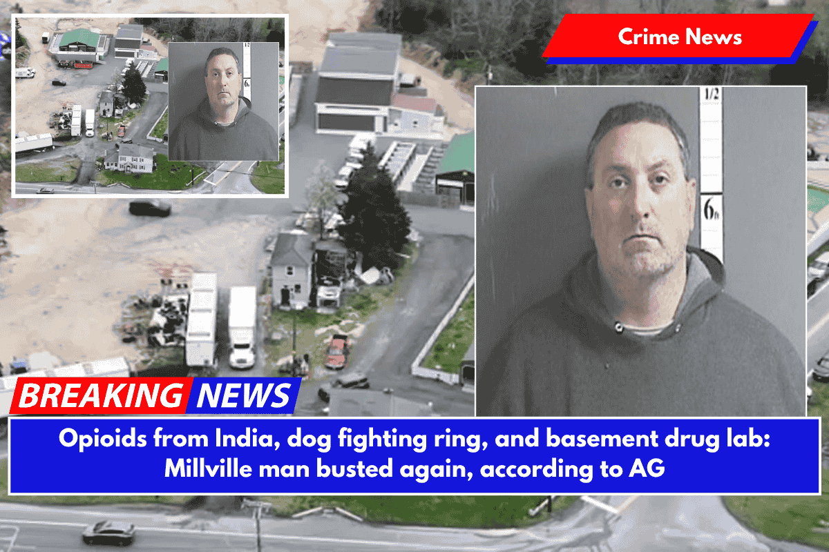 Opioids from India, dog fighting ring, and basement drug lab: Millville man busted again, according to AG