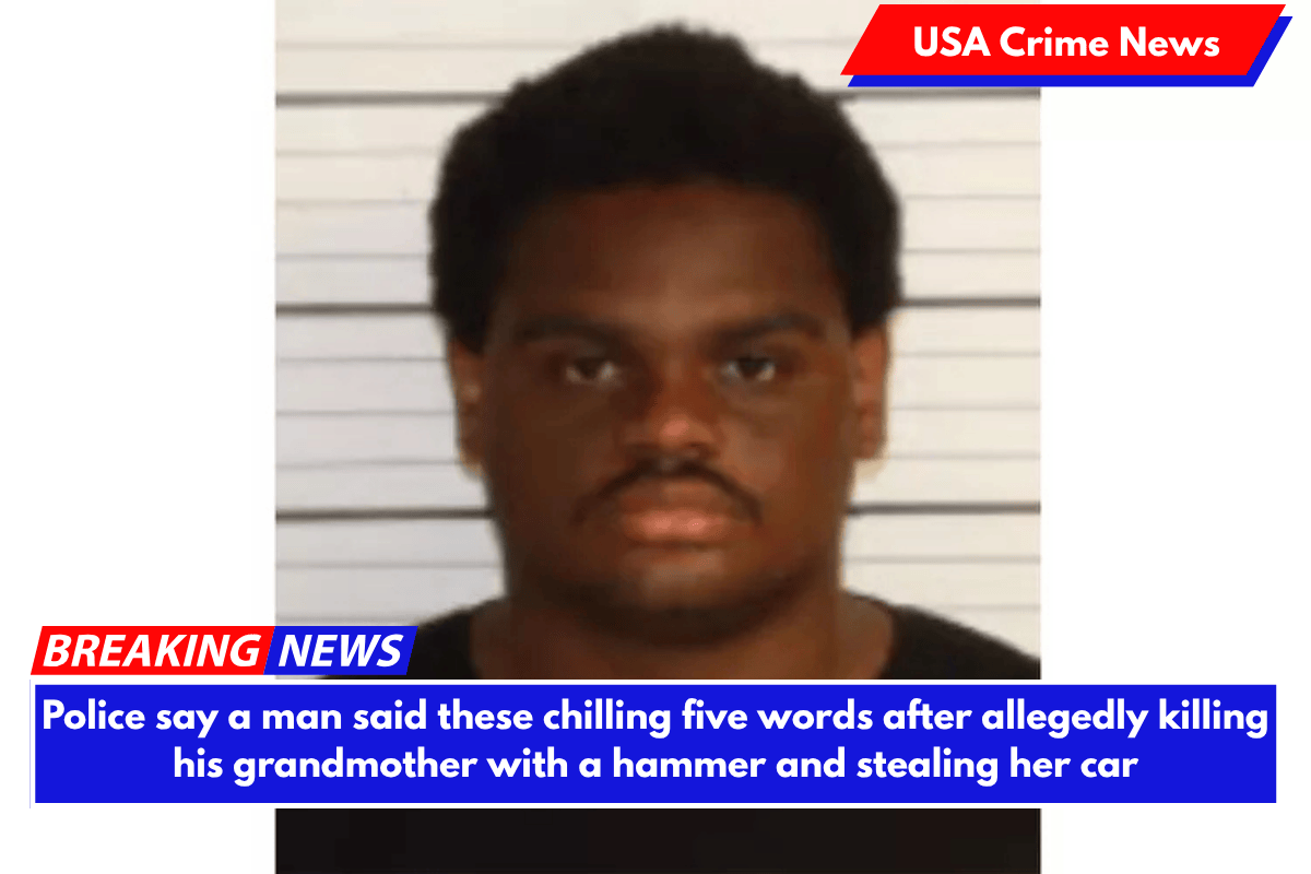 Police say a man said these chilling five words after allegedly killing his grandmother with a hammer and stealing her car
