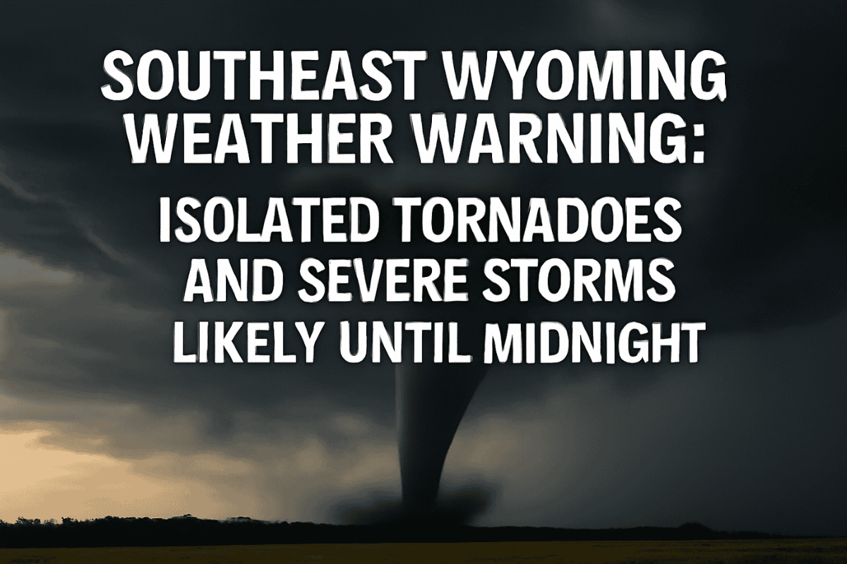 Southeast Wyoming Weather Warning: Isolated Tornadoes and Severe Storms Likely Until Midnight