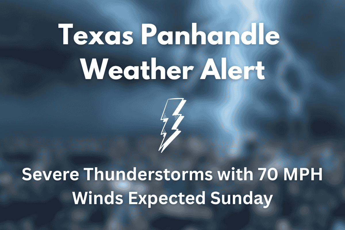 Texas Panhandle Weather Alert: Severe Thunderstorms with 70 MPH Winds Expected Sunday