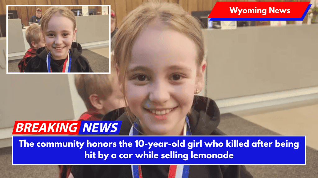 The community honors the 10-year-old girl who killed after being hit by a car while selling lemonade
