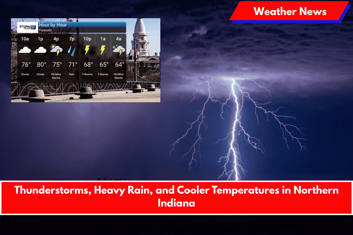 Thunderstorms, Heavy Rain, and Cooler Temperatures in Northern Indiana