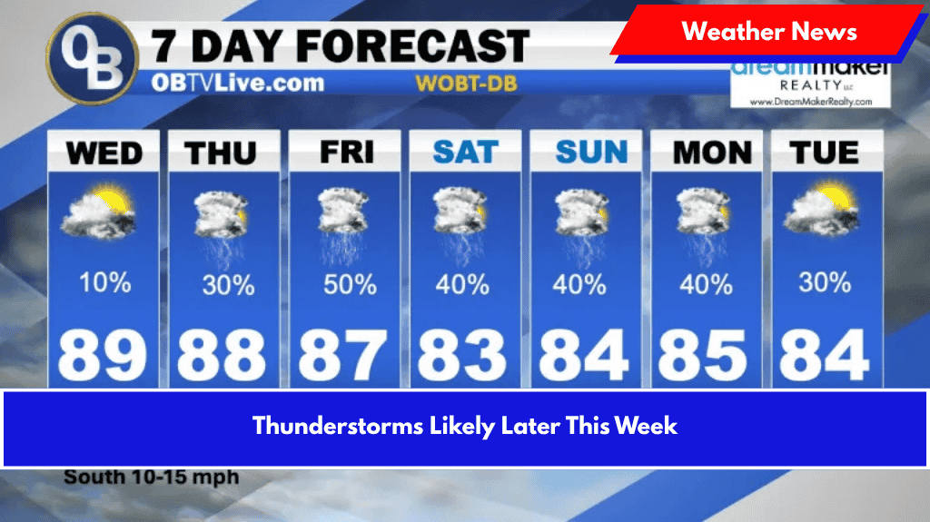 Thunderstorms Likely Later This Week