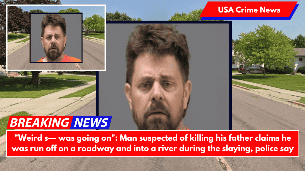 "Weird s— was going on": Man suspected of killing his father claims he was run off on a roadway and into a river during the slaying, police say