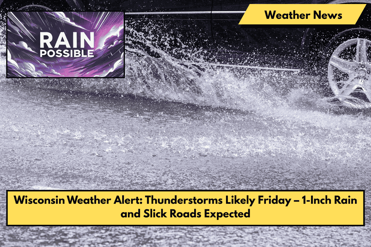 Wisconsin Weather Alert: Thunderstorms Likely Friday – 1-Inch Rain and Slick Roads Expected