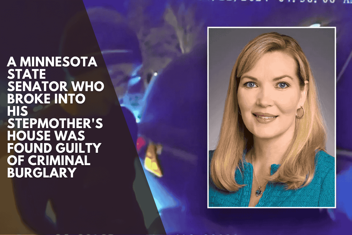 A Minnesota state senator who broke into his stepmother's house was found guilty of criminal burglary
