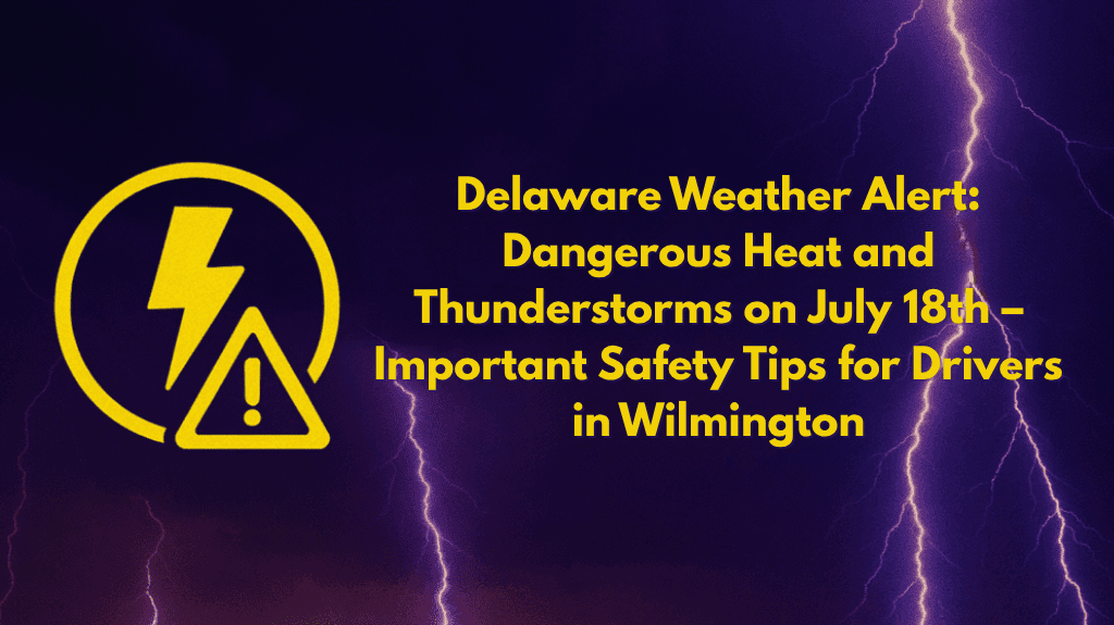 Delaware Weather Alert Dangerous Heat and Thunderstorms on July 18th – Important Safety Tips for Drivers in Wilmington