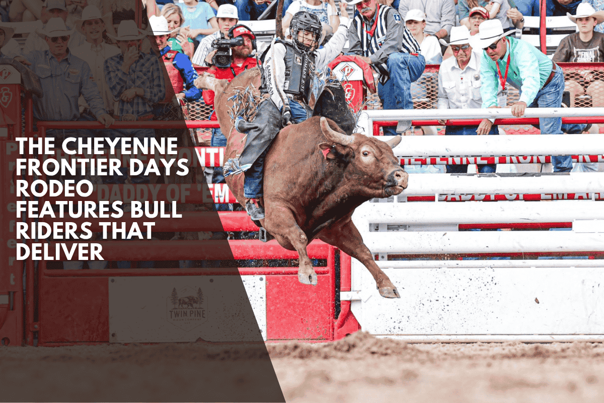 The Cheyenne Frontier Days rodeo features bull riders that deliver