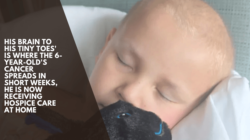 His Brain to His Tiny Toes' is where the 6-year-old's cancer spreads in short weeks, He is now receiving hospice care at home