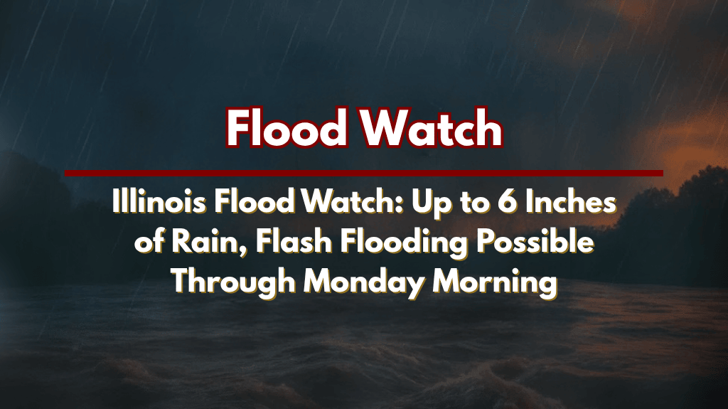 Illinois Flood Watch: Up to 6 Inches of Rain, Flash Flooding Possible Through Monday Morning