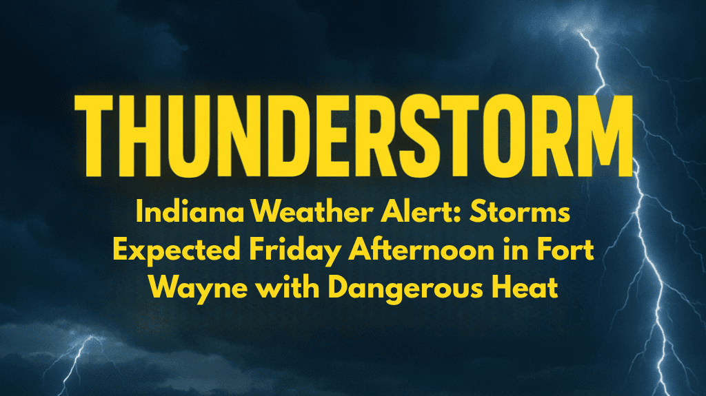 Indiana Weather Alert Storms Expected Friday Afternoon in Fort Wayne with Dangerous Heat