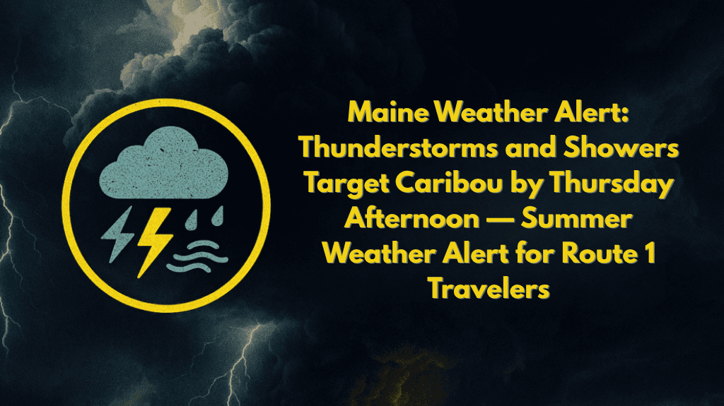Maine Weather Alert: Thunderstorms and Showers Target Caribou by Thursday Afternoon — Summer Weather Alert for Route 1 Travelers
