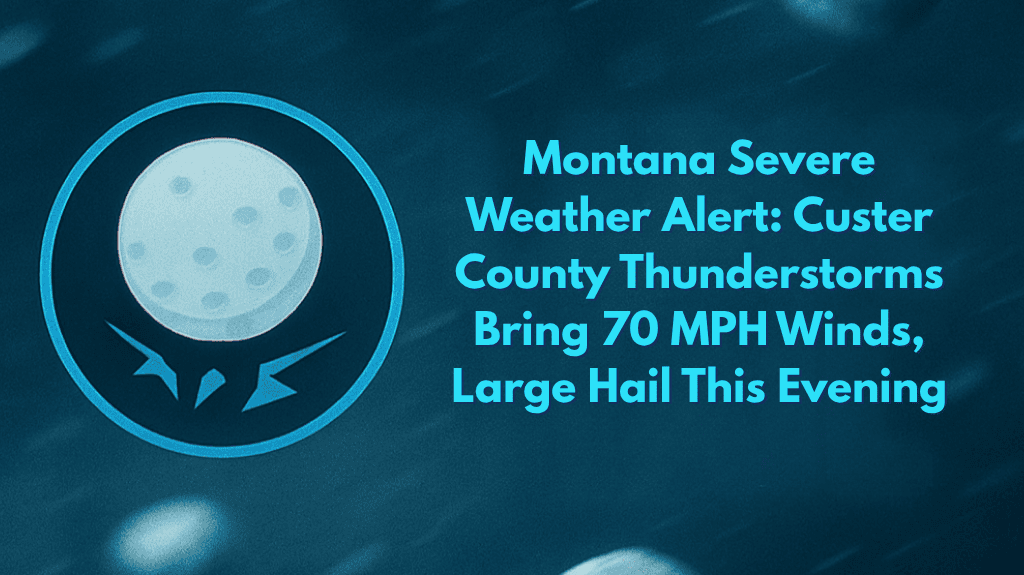 Montana Severe Weather Alert Custer County Thunderstorms Bring 70 MPH Winds, Large Hail This Evening