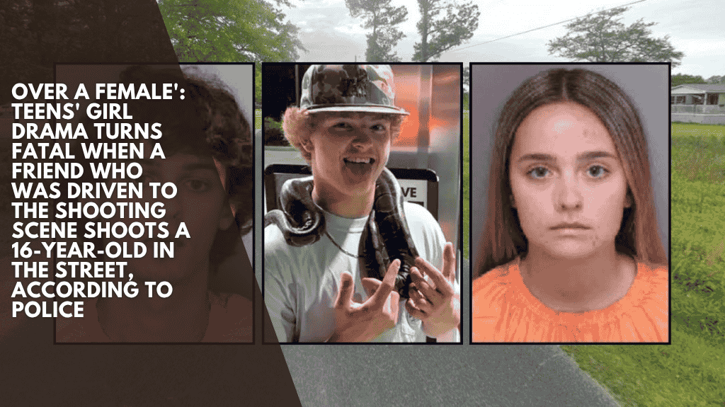 Over a female': Teens' girl drama turns fatal when a friend who was driven to the shooting scene shoots a 16-year-old in the street, according to police