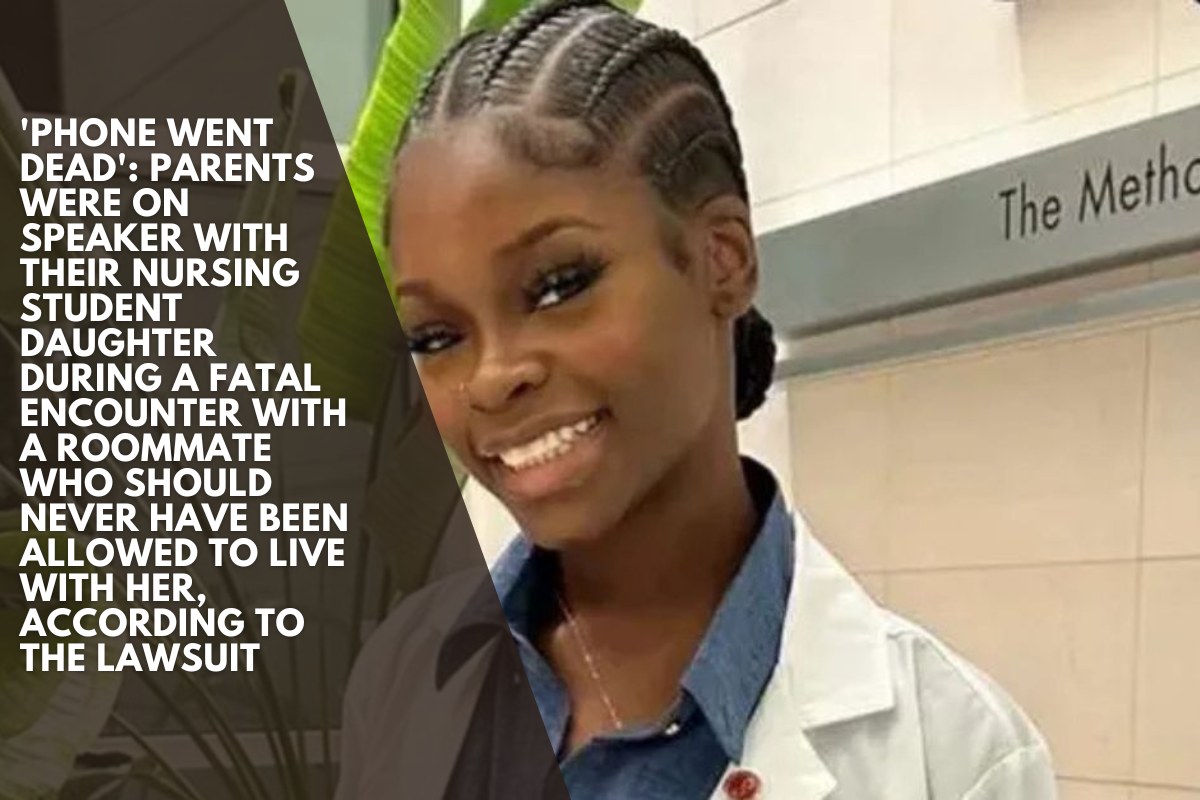'Phone went dead' Parents were on speaker with their nursing student daughter during a fatal encounter with a roommate who should never have been allowed to live with her, according to the lawsuit