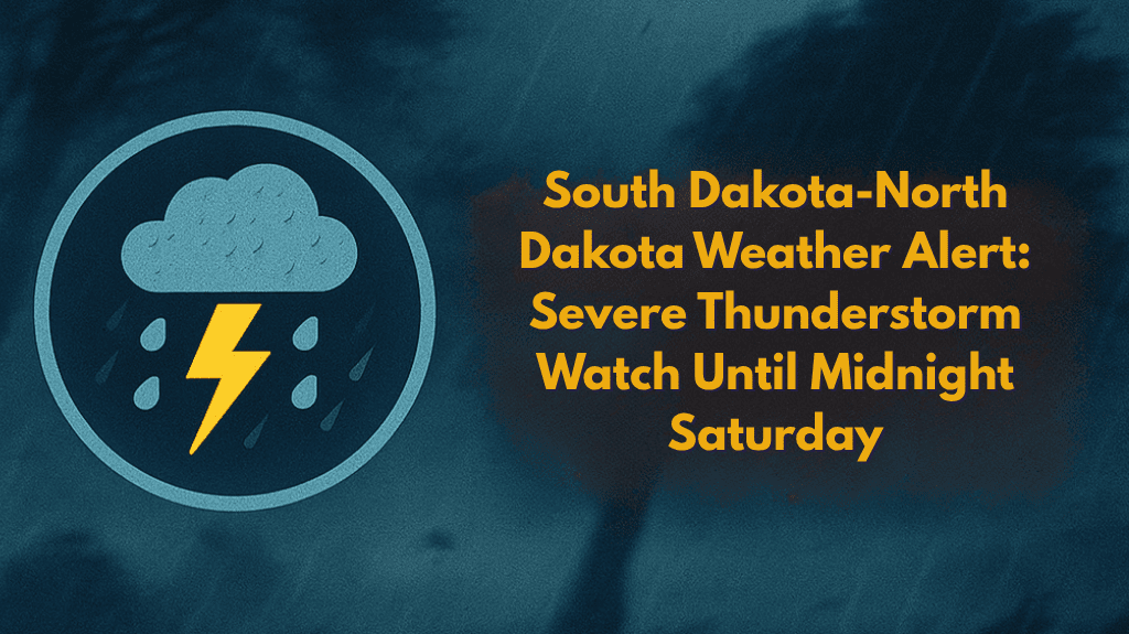 South Dakota-North Dakota Weather Alert Severe Thunderstorm Watch Until Midnight Saturday