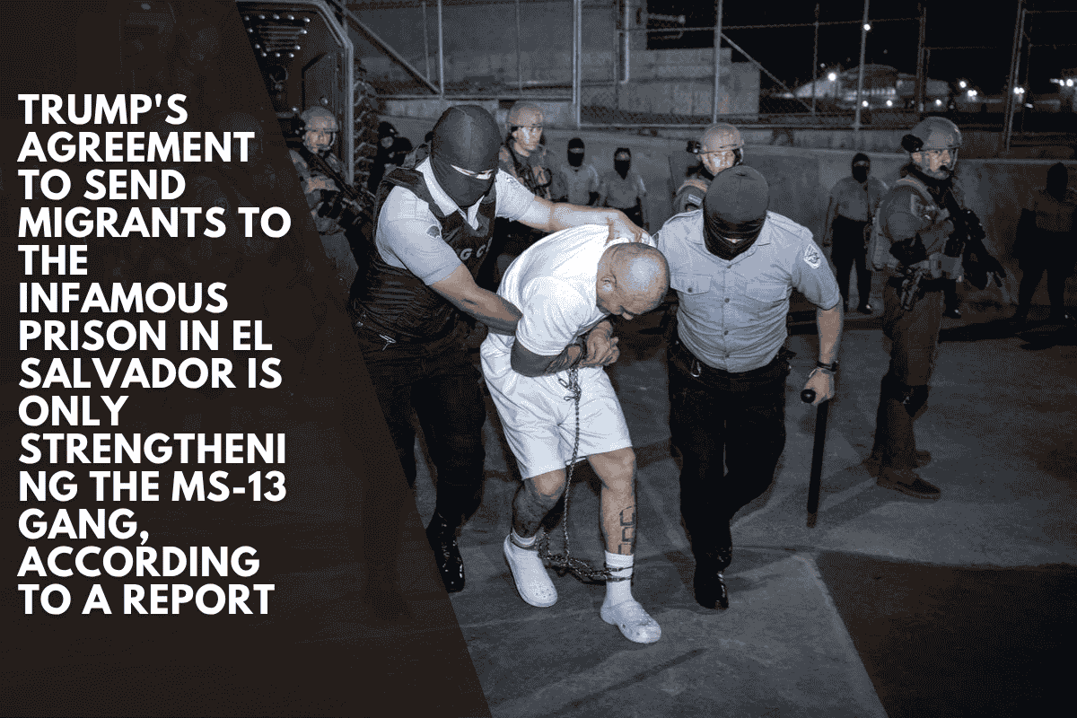 Trump's Agreement To Send Migrants To The Infamous Prison In El Salvador Is Only Strengthening The Ms-13 Gang, According To A Report