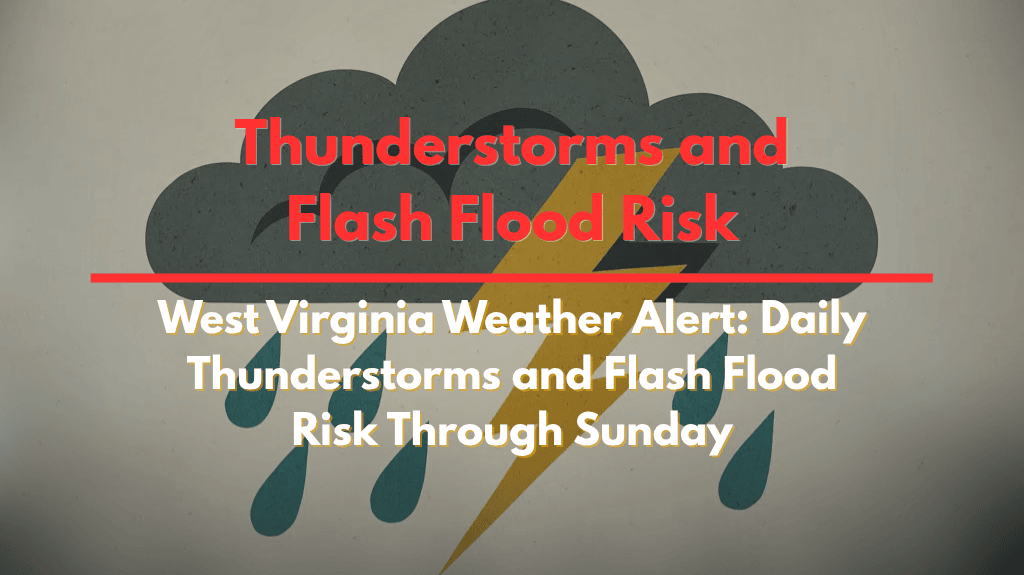 West Virginia Weather Alert: Daily Thunderstorms and Flash Flood Risk Through Sunday
