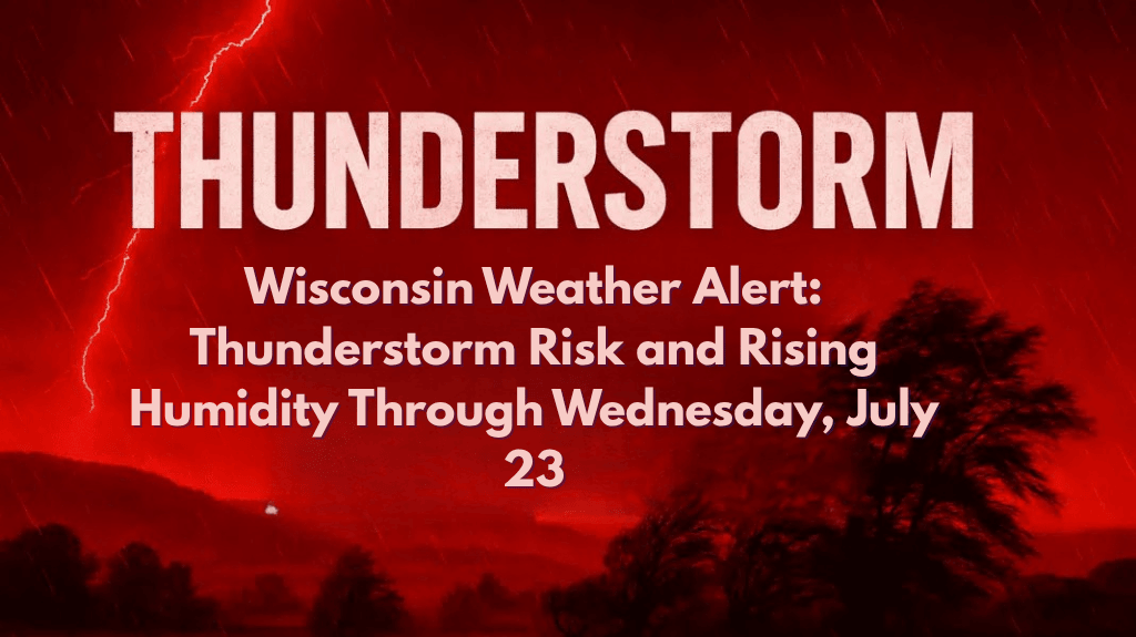 Wisconsin Weather Alert Thunderstorm Risk and Rising Humidity Through Wednesday, July 23