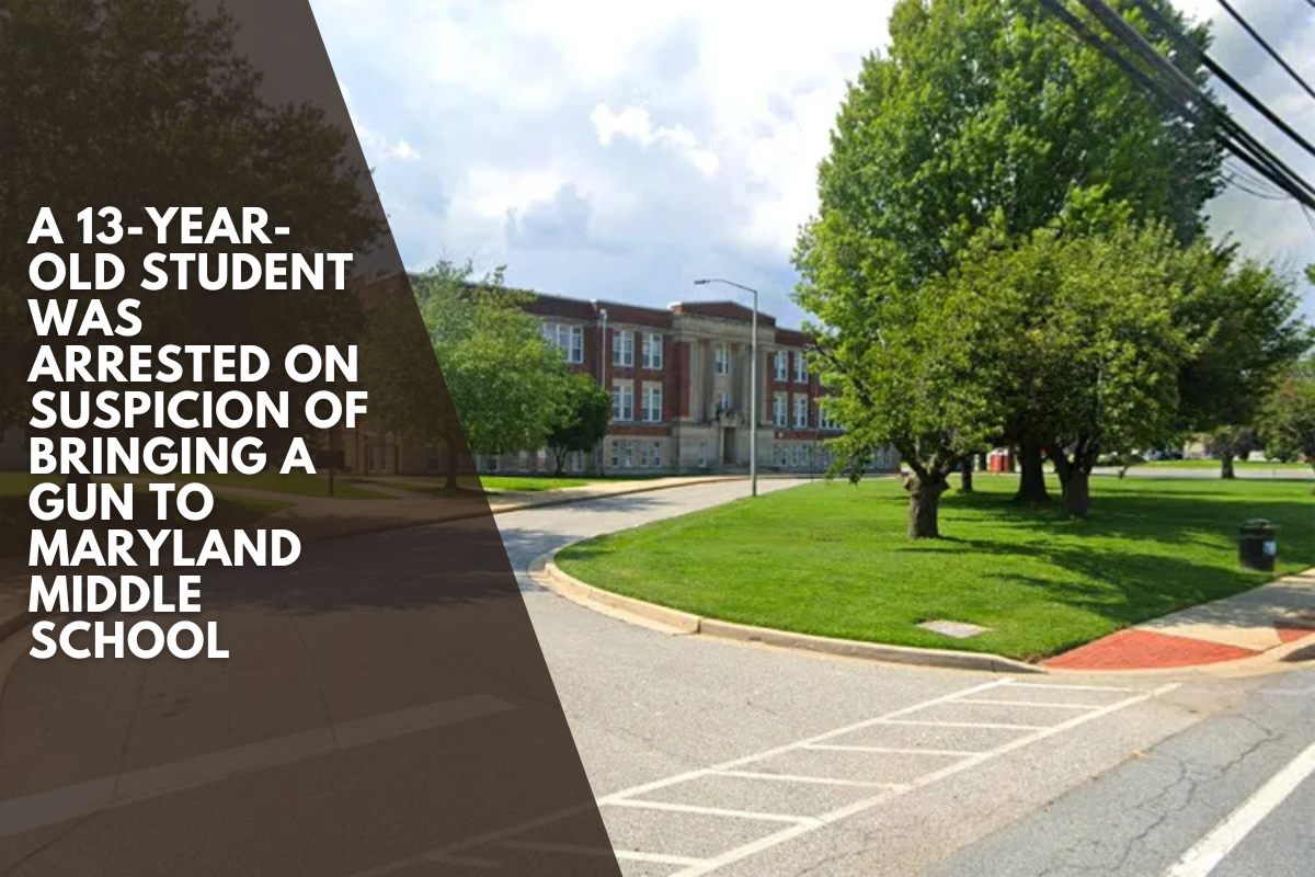 A 13-year-old student was arrested on suspicion of bringing a gun to Maryland Middle School