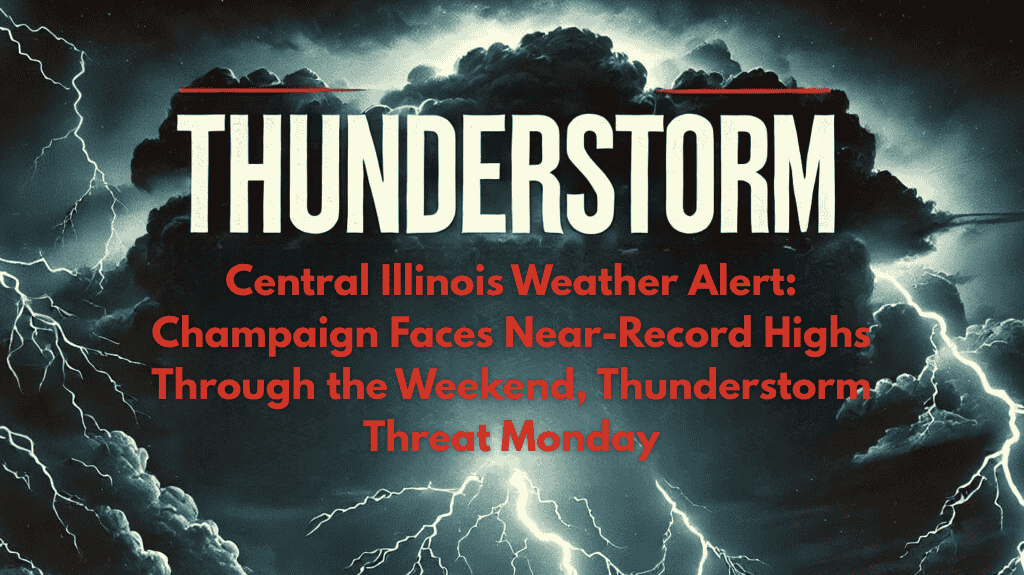 Central Illinois Weather Alert: Champaign Faces Near-Record Highs Through the Weekend, Thunderstorm Threat Monday