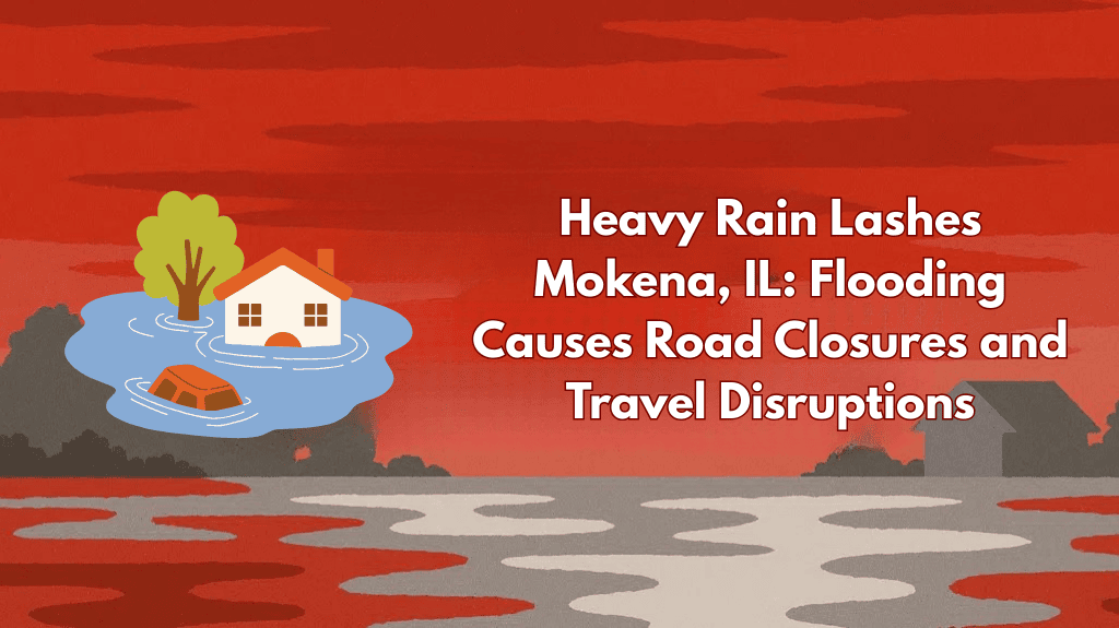 Heavy Rain Lashes Mokena, IL Flooding Causes Road Closures and Travel Disruptions