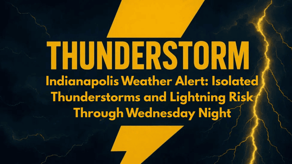 Indianapolis Weather Alert Isolated Thunderstorms and Lightning Risk Through Wednesday Night