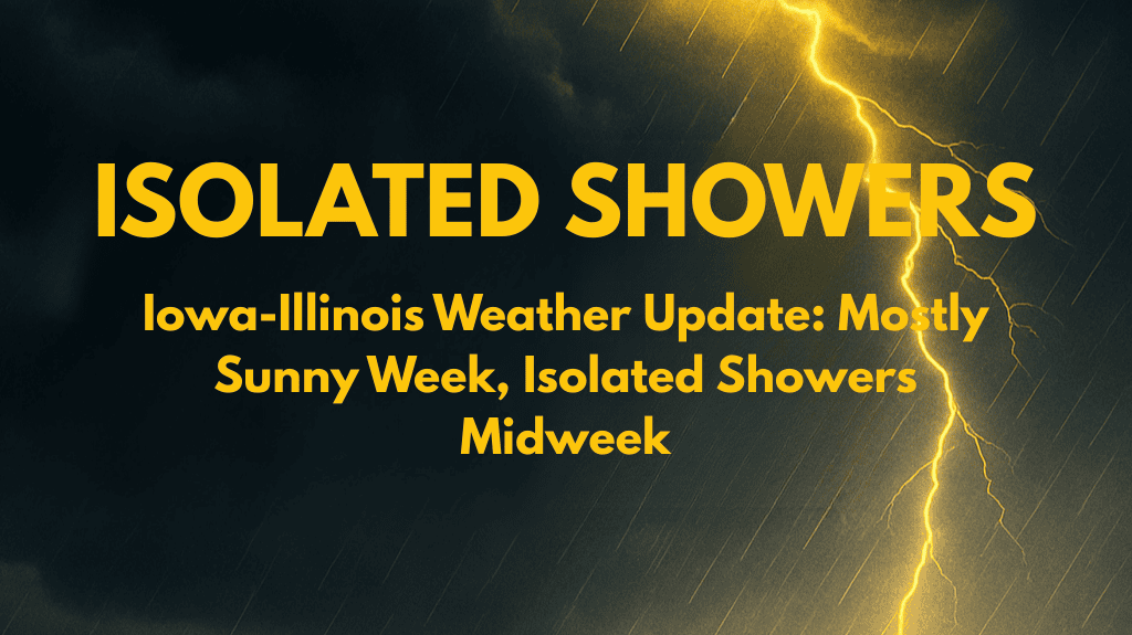 Iowa-Illinois Weather Update: Mostly Sunny Week, Isolated Showers Midweek