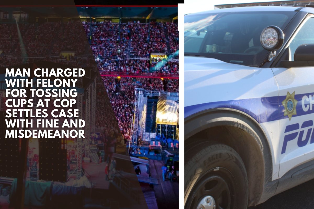 Man charged with felony for tossing cups at cop settles case with fine and misdemeanor