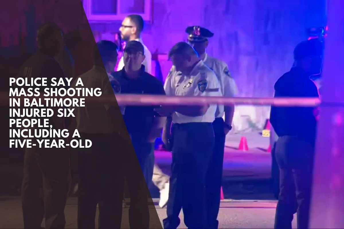 Police say a mass shooting in Baltimore injured six people, including a five-year-old