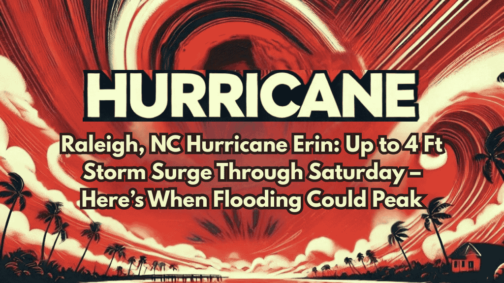 Raleigh, NC Hurricane Erin Up to 4 Ft Storm Surge Through Saturday – Here’s When Flooding Could Peak