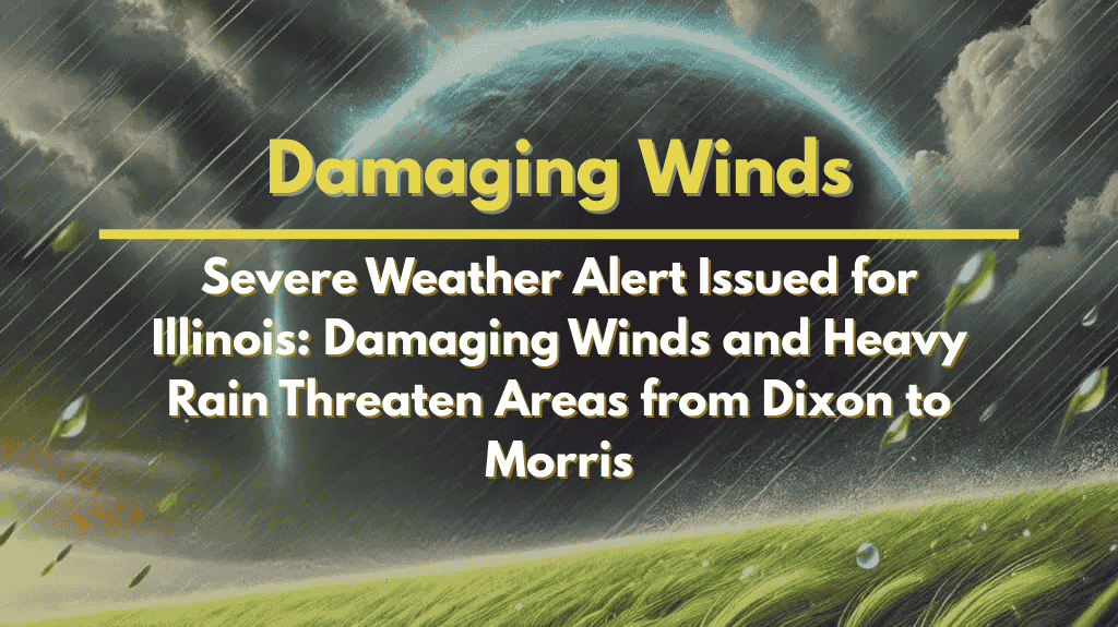 Severe Weather Alert Issued for Illinois: Damaging Winds and Heavy Rain Threaten Areas from Dixon to Morris